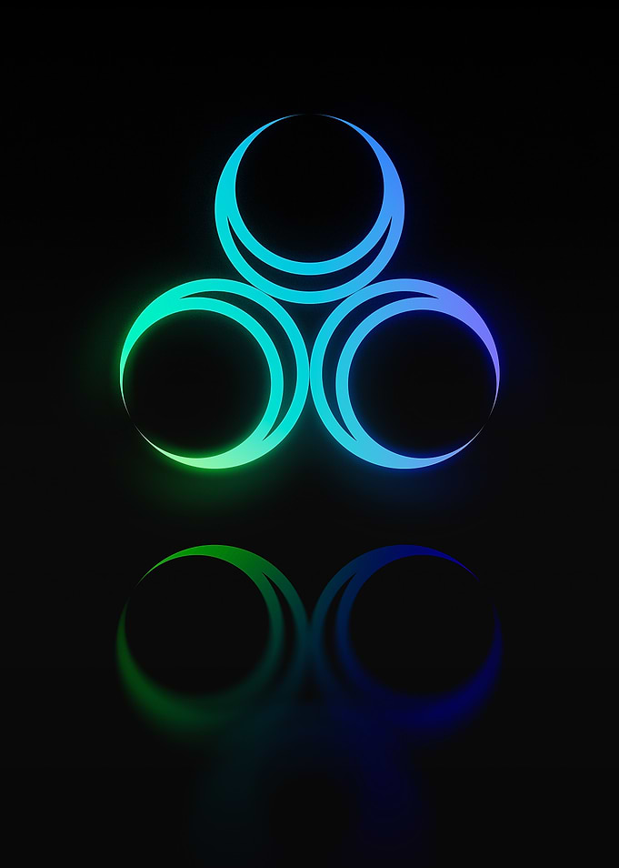 Neon Sacred Geometry Glyph