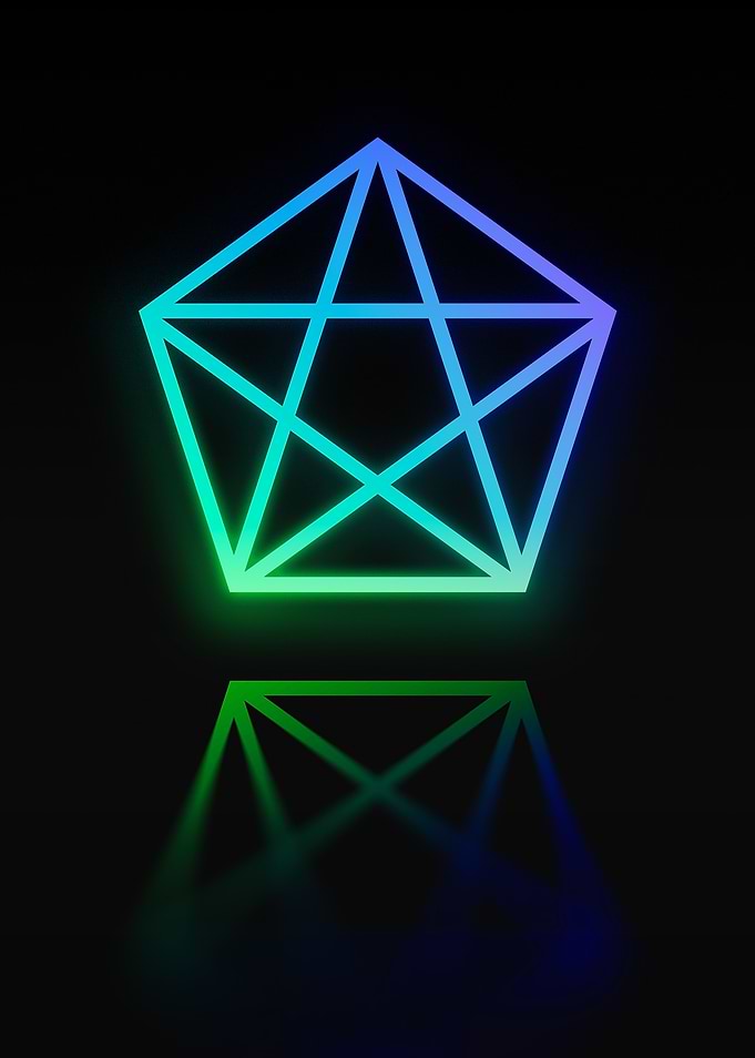 Neon Geometric Glyph Rune