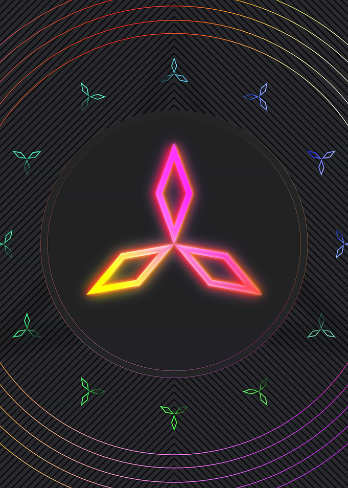 Neon Geometric Glyph Sigil