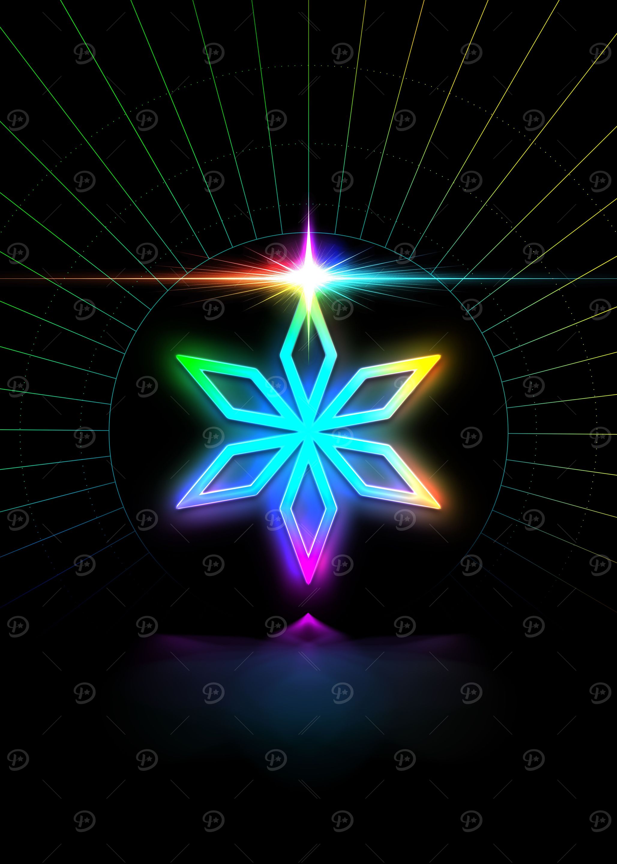 Neon Geometric Glyph Rune