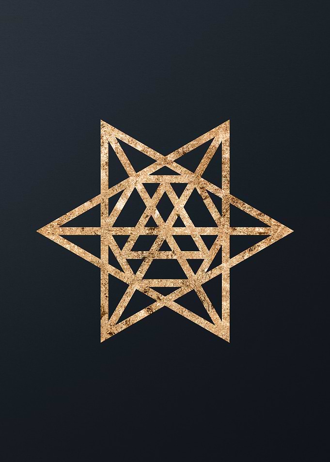 Gold Sacred Geometry Glyph