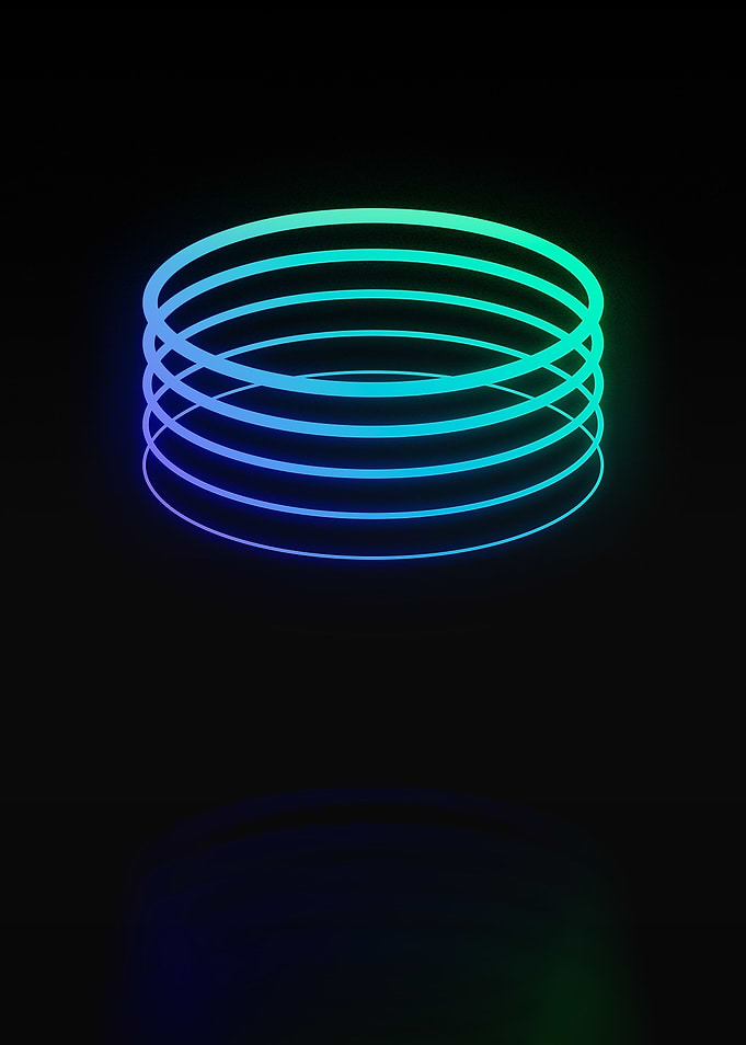Neon Sacred Geometry Glyph
