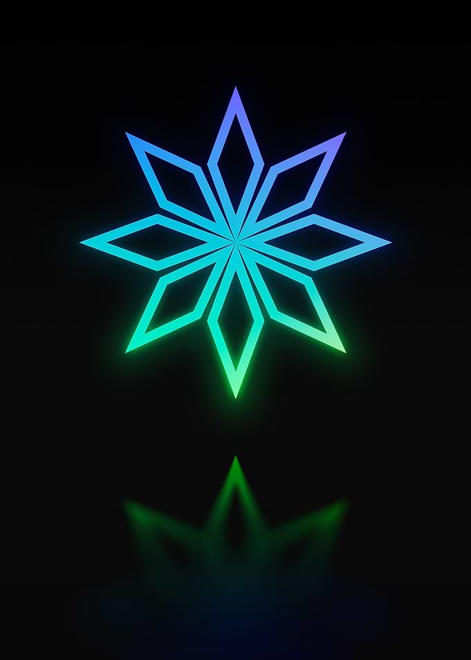Neon Sacred Geometry Glyph