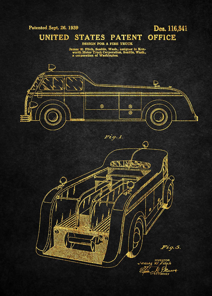 24 Fire Truck Patent 1939