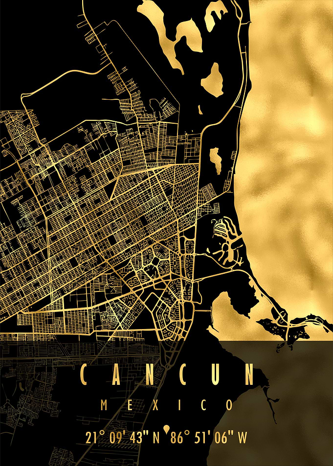 CANCUN MAP MEXICO