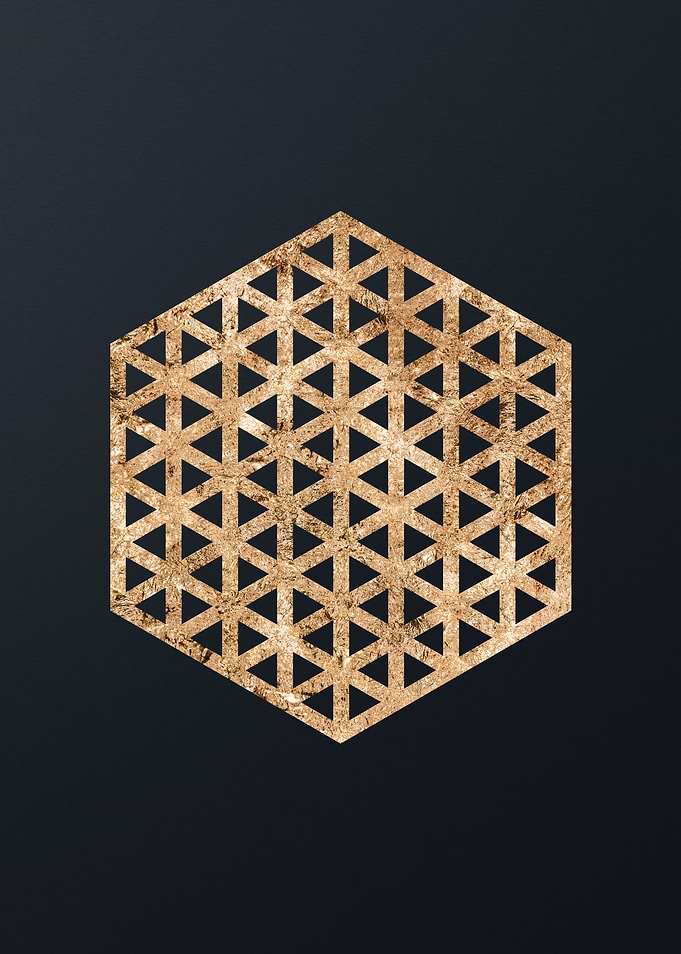 Gold Sacred Geometry Glyph