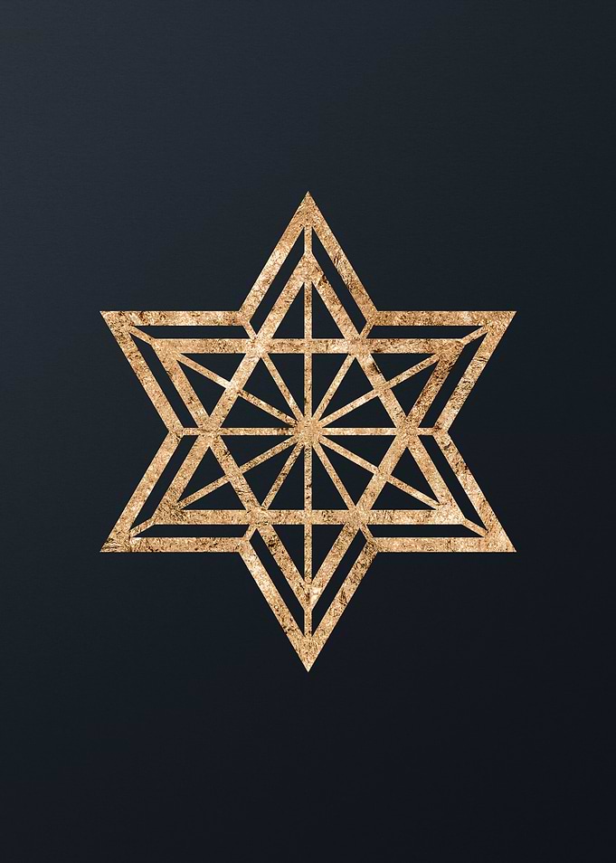 Gold Geometric Glyph Rune