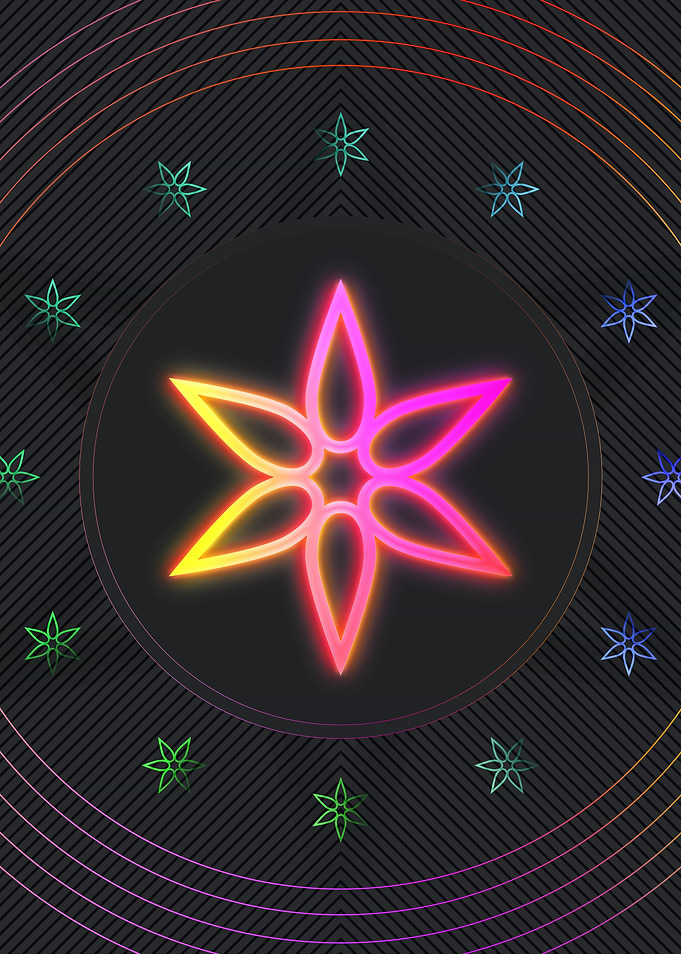Neon Geometric Glyph Sigil