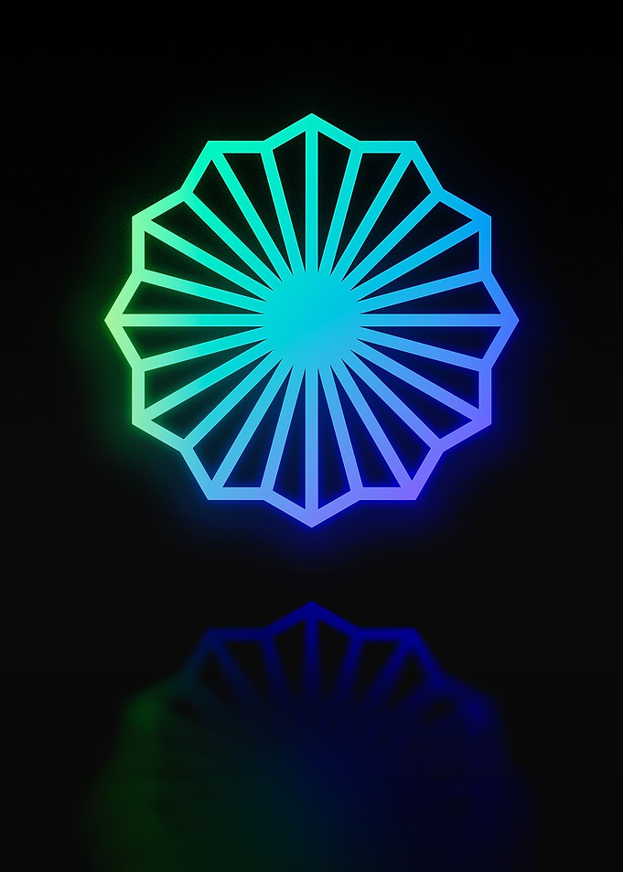 Neon Geometric Glyph Sigil