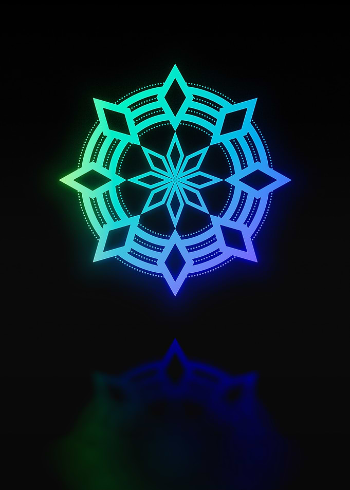 Neon Geometric Glyph Sigil