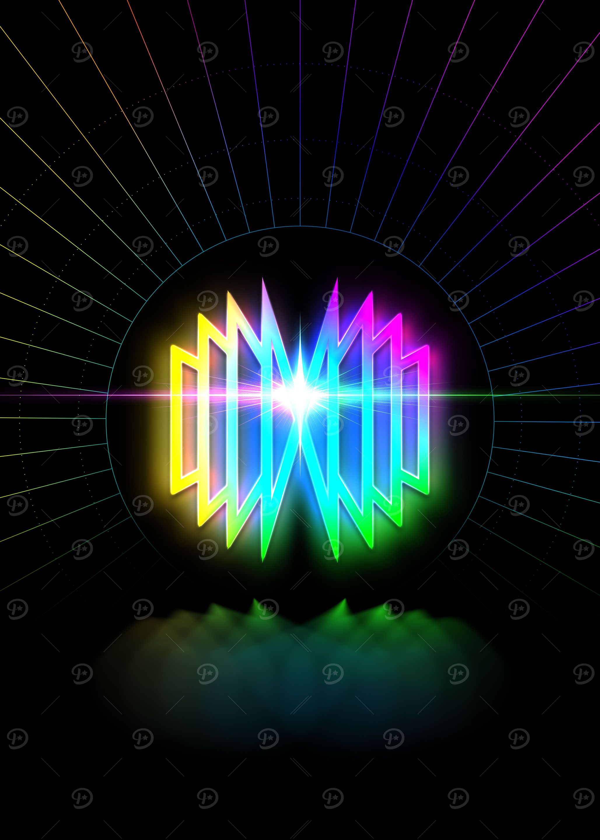 Neon Geometric Glyph Sigil