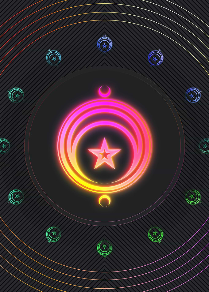 Neon Geometric Glyph Rune