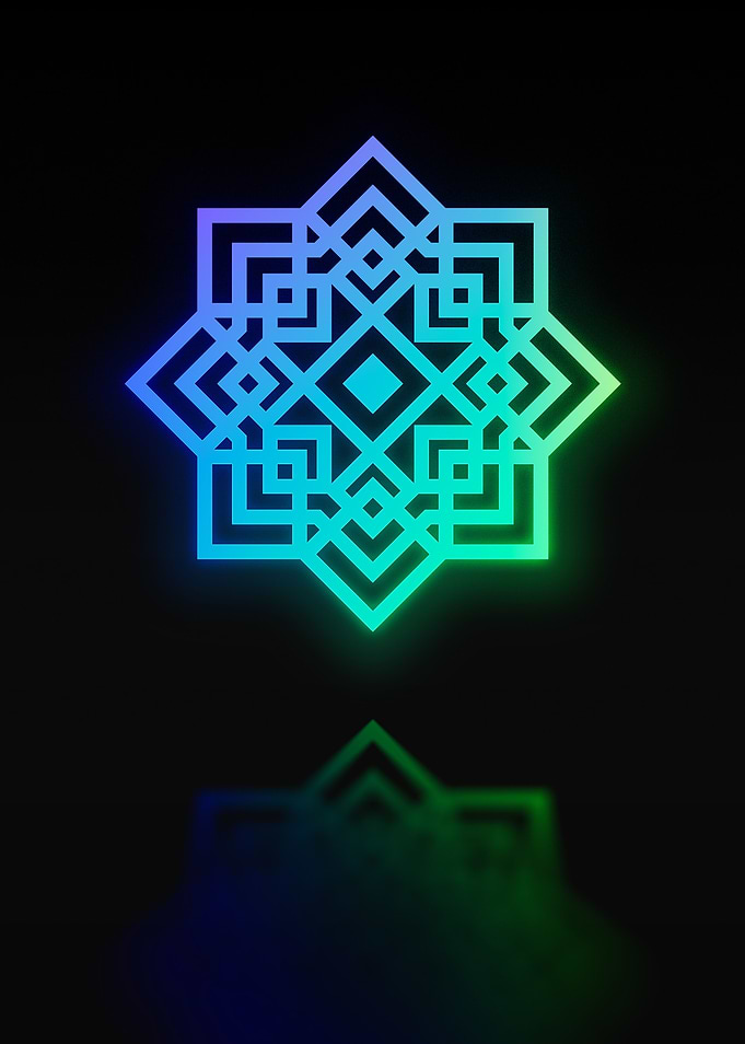 Neon Geometric Glyph Sigil