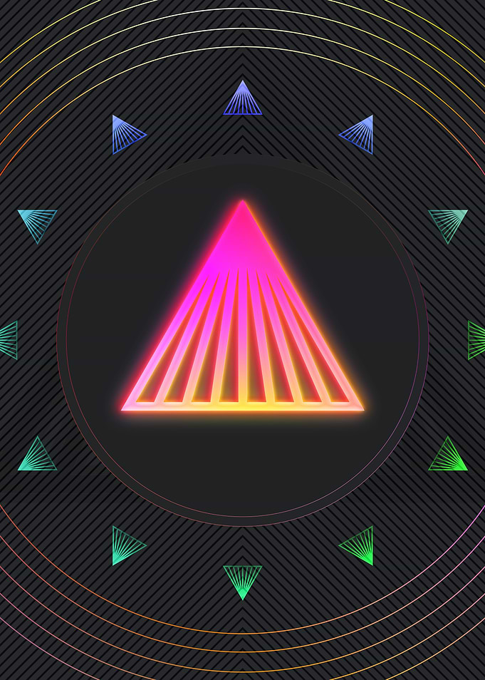 Neon Geometric Glyph Sigil