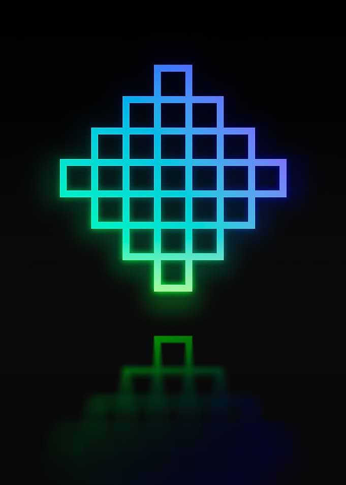 Neon Sacred Geometry Glyph