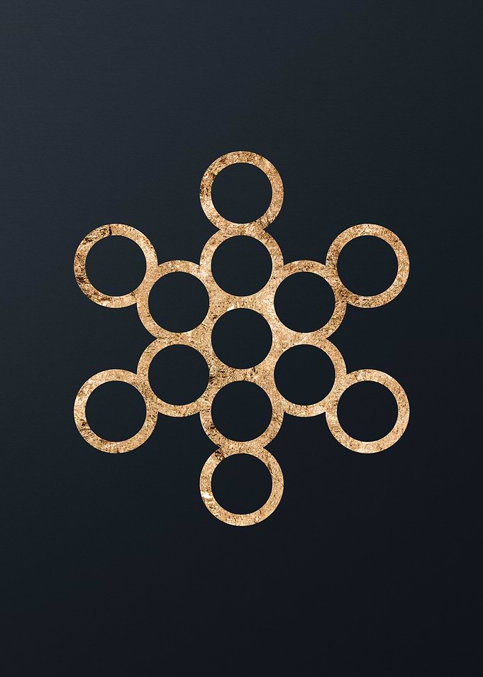 Gold Geometric Glyph Rune