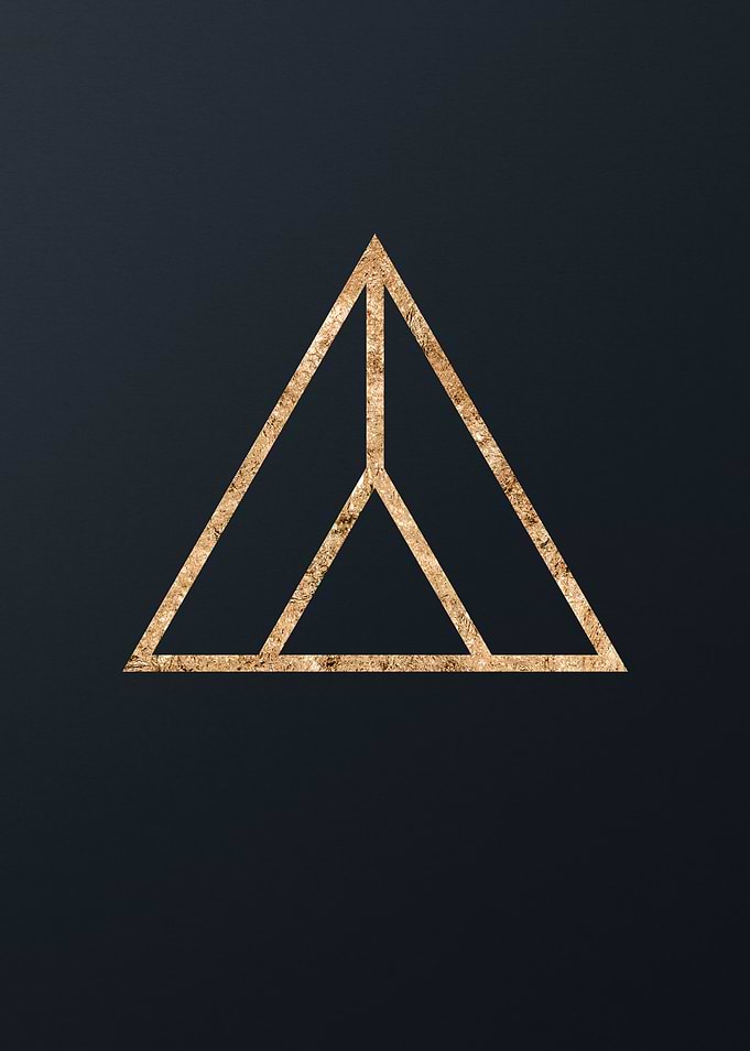 Gold Sacred Geometry Glyph