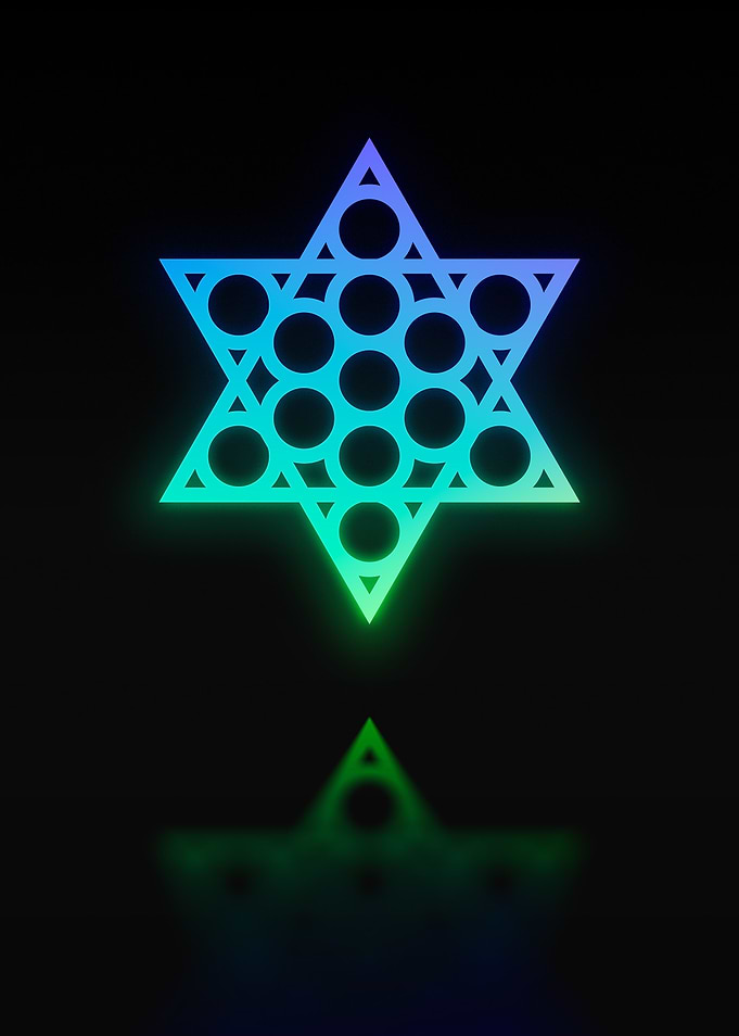 Neon Sacred Geometry Glyph