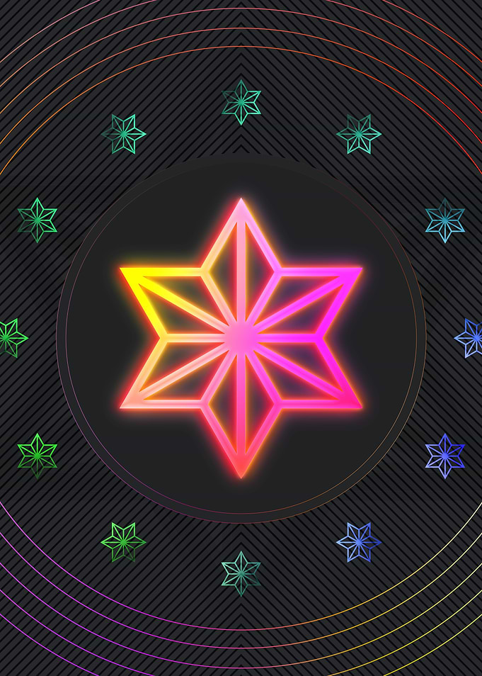 Neon Glyph Mandala Rune