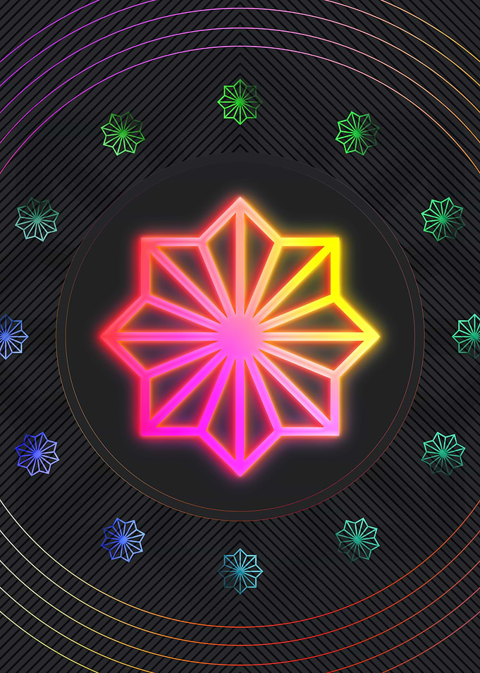 Neon Geometric Glyph Rune
