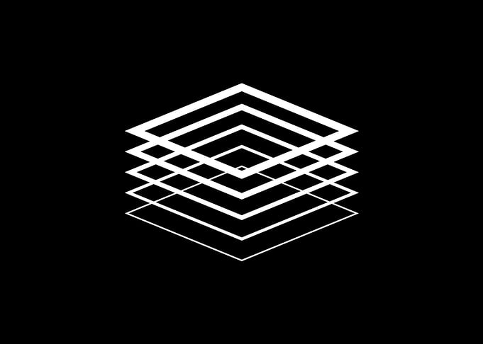 White Geometric Glyph Sign