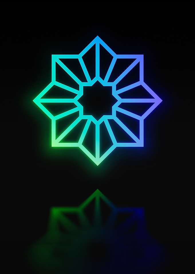 Neon Geometric Glyph Sigil