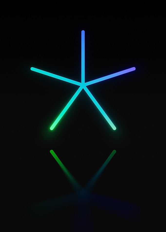 Neon Sacred Geometry Glyph