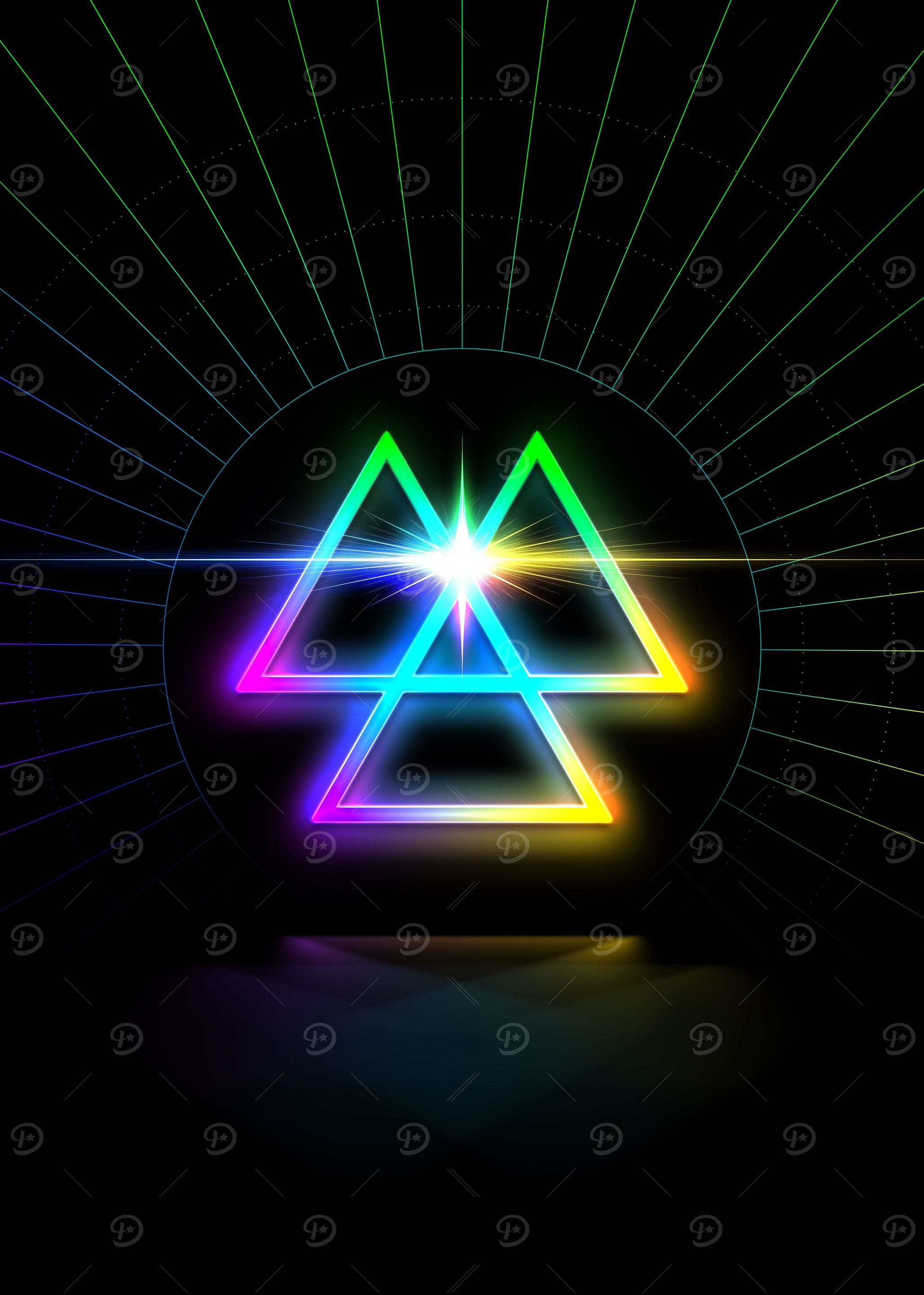 Neon Geometric Glyph Sigil