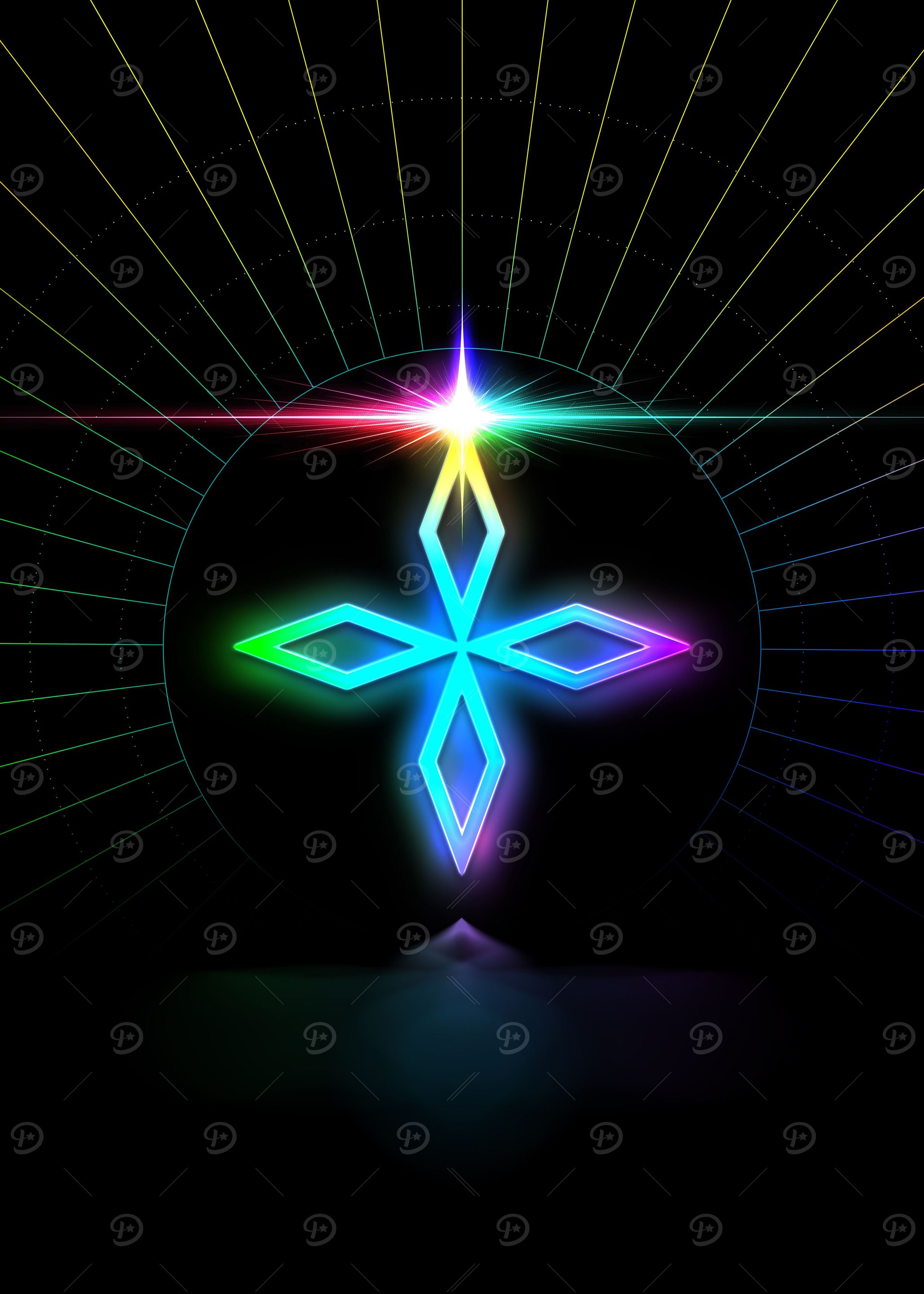Neon Glyph Mandala Rune