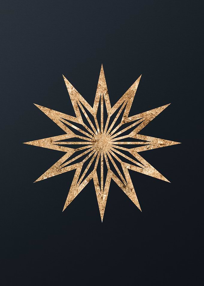 Gold Sacred Geometry Glyph