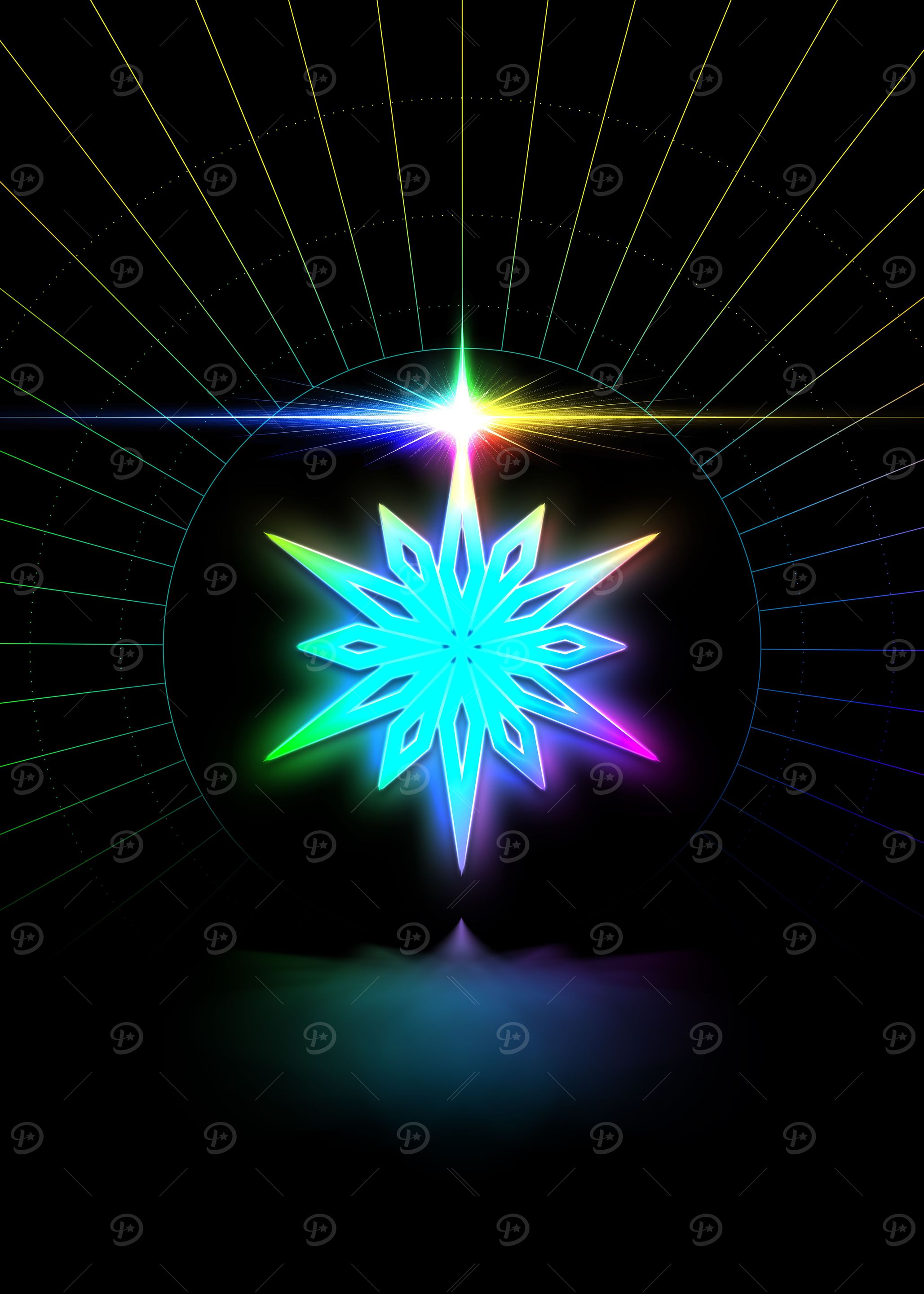 Neon Glyph Mandala Rune