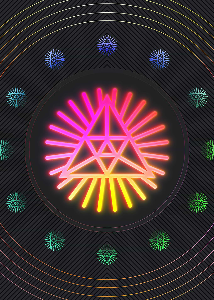 Neon Geometric Glyph Rune