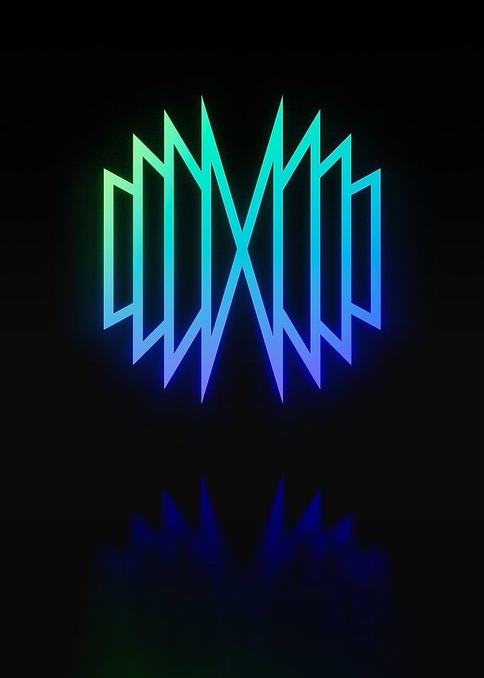 Neon Geometric Glyph Rune