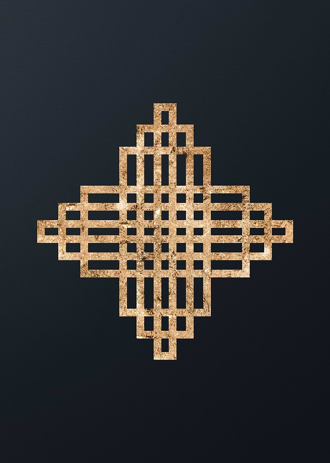 Gold Geometric Glyph Rune