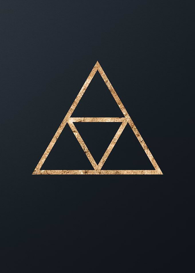 Gold Sacred Geometry Glyph