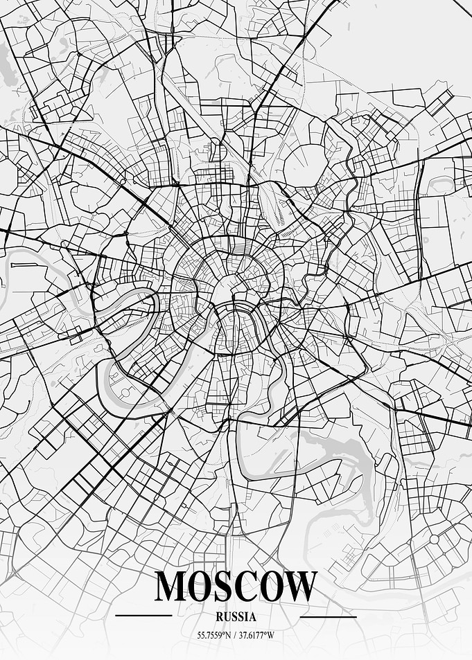 Moscow City Map Russia