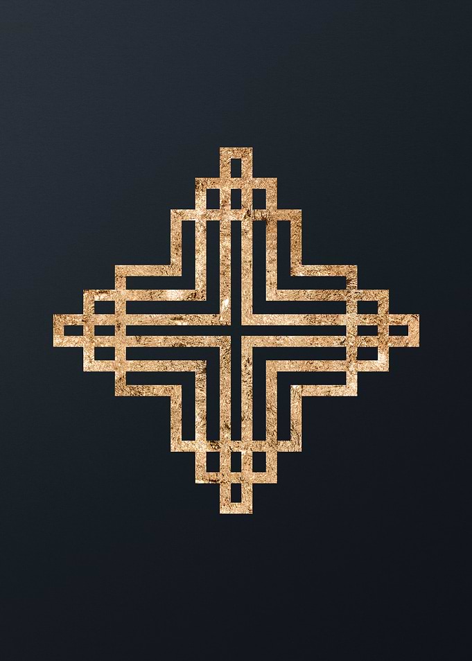 Gold Geometric Glyph Rune