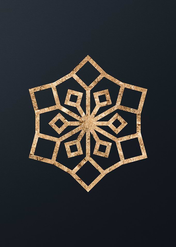 Gold Sacred Geometry Glyph