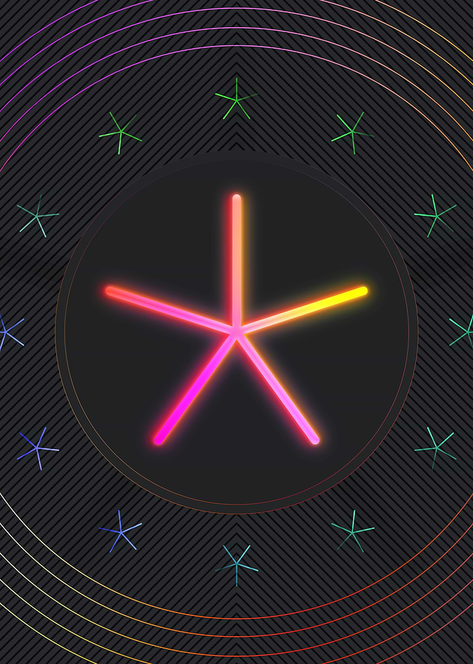 Neon Glyph Mandala Rune