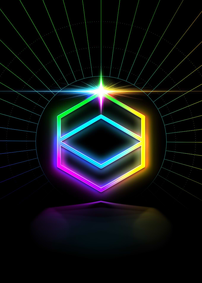Neon Geometric Glyph Rune