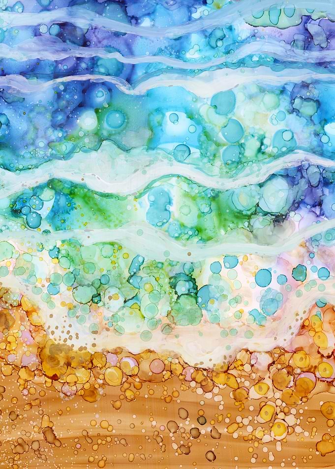 Ocean Waves on Beach