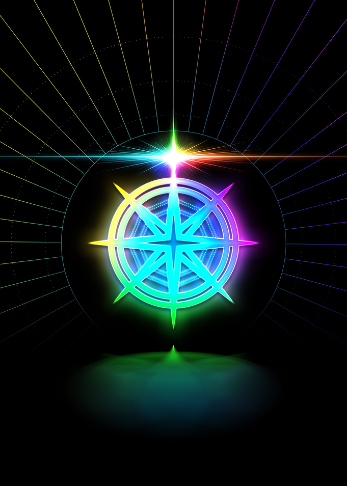 Neon Sacred Geometry Glyph