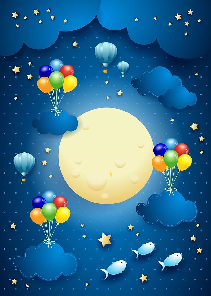 Clouds Hanging Balloons