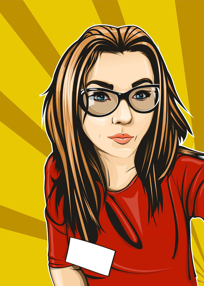Pop art lady