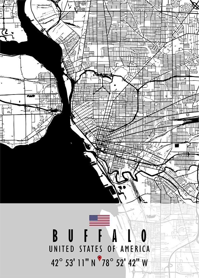 BUFFALO MAP USA