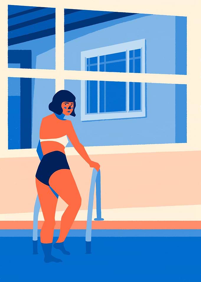 Summer day on rear window