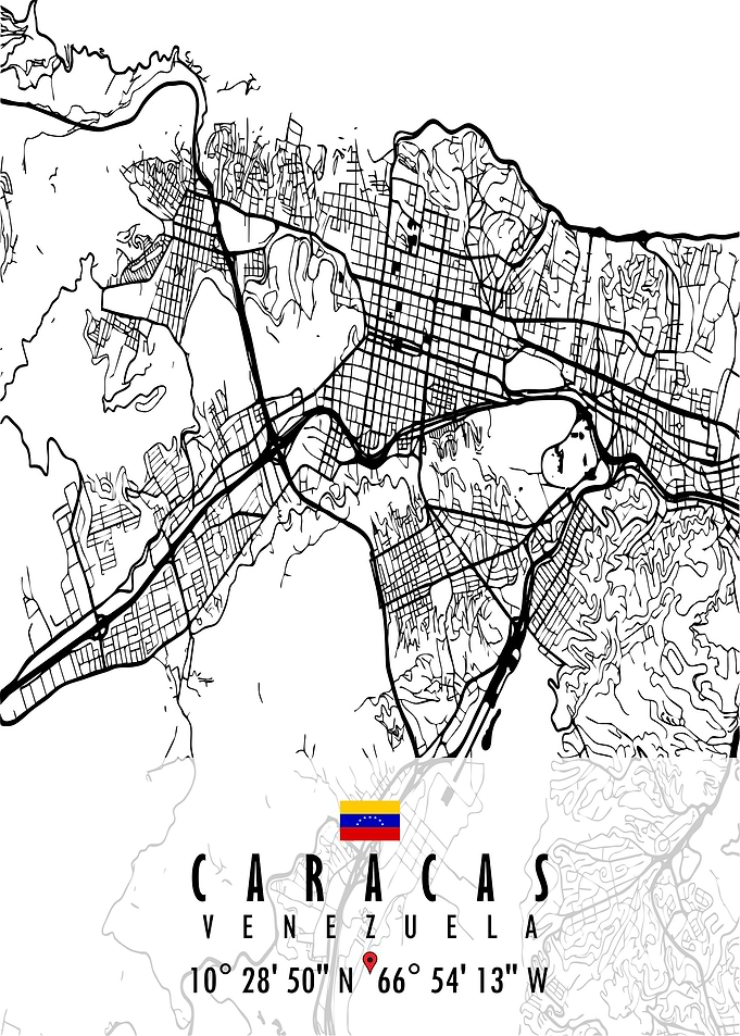 CARACAS MAP VENEZUELA