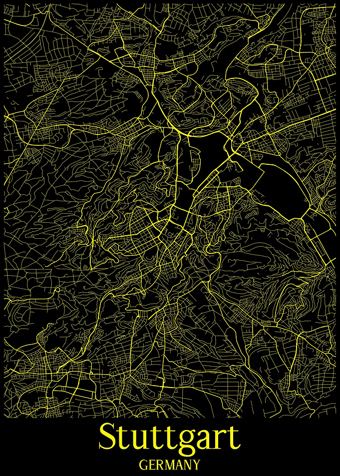 Stuttgart City Map Germany