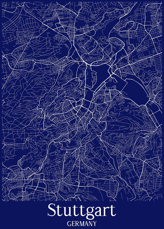 Stuttgart City Map Germany