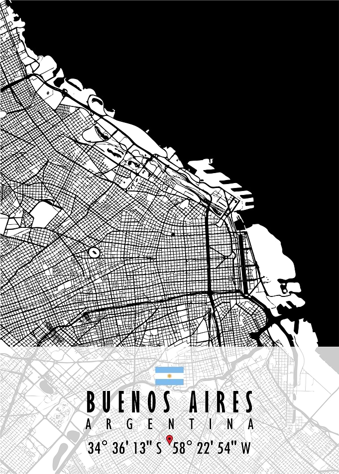 BUENOS AIRES MAP ARGENTINA